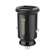 Ładowarki samochodowe - Baseus Grain Car Charger mini ładowarka samochodowa 2x USB 3.1A czarny (CCALL-ML01) - miniaturka - grafika 1