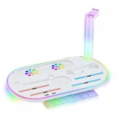 Akcesoria do Nintendo - Stacja ładująca RGB + organizer JYS NS2322-V1 do Nintendo Switch 2 Biały - miniaturka - grafika 1