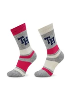 Skarpetki dla dzieci - Tommy Hilfiger Zestaw 2 par wysokich skarpet dziecięcych 701224988 Kolorowy - miniaturka - grafika 1