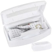 Meble i wyposażenie gabinetów medycznych - Sterylizator narzędzi i drobnych przyborów - pojemnik do dezynfekcji + sitko - zapewnienie właściwych warunków higienicznych - kompaktowy rozmiar, łat - miniaturka - grafika 1