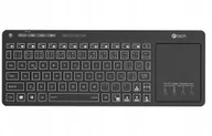 Klawiatury - C-Tech Klawiatura WLTK-03 Bezprzewodowa Touchpad czarna - miniaturka - grafika 1