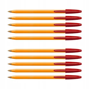 Bic Original długopis klasyczny orange CZERWONY ZESTAW x10 - Długopisy - miniaturka - grafika 1