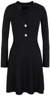 Sukienki - Armani Exchange Sustainable damska sukienka Soft Touch Casual Night Out, czarny, S - grafika 1