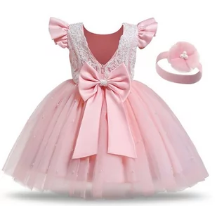 Tiulowa Sukienka Dziewczęca z Opaską – Idealna na Wesele i Przyjęcia - 120 - Sukienki Tiulowa Sukienka Dziewczęca z Opaską – Idealna na Wesele i Przyjęcia - 120 - Sukienki - miniaturka - grafika 1