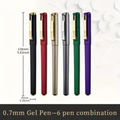 Inne - (WQN-386) 6 szt. 0,7 mm zestaw długopisów żelowych z serii klasycznej, specjalny długopis do kaligrafii twardym pisakiem, pisanie chińskiej - miniaturka - grafika 1