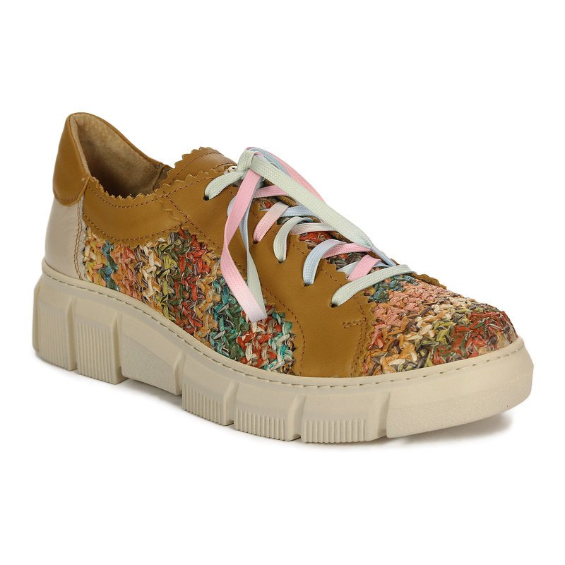 Maciejka Półbuty Damskie Skórzane Multikolor-38