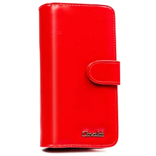 Duży pionowy portfel damski pojemny portfel na karty i dokumenty Cavaldi, czerwony - Portfele - miniaturka - grafika 1