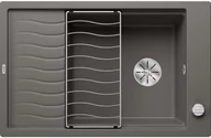Zlewozmywaki - Zlewozmywak granitowy BLANCO Elon XL 6 S Silgranit Wulkaniczny szary + kratka ociekowa 527253 - miniaturka - grafika 1