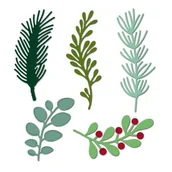 Scrapbooking - Wykrojnik ozdobny, leśne gałązki, 5 sztuk - miniaturka - grafika 1