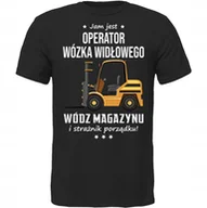 Koszulki męskie - KOSZULKA JAM JEST WÓZEK WIDŁOWY WÓDZ PREZENT MIŁOŚNIK - miniaturka - grafika 1