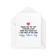 Kartki okolicznościowe i zaproszenia - Śmieszne kartki na Dzień Ojca - Thank You For Not Running a Mile - Thank you Step Dad - Bonus Dad - Like a Dad - Kartka urodzinowa - CBH1626 - miniaturka - grafika 1