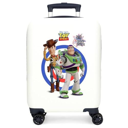 Joumma Disney Family Pixar Walizka kabinowa biała 33 x 50 x 20 cm sztywne tworzywo ABS boczne zapięcie szyfrowe 28,4 L 2 kg 4 koła podwójny bagaż ręczny, biała, walizka kabinowa