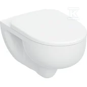 Miski WC - Zestaw wiszącej miski WC Geberit Selnova, lejowa, TurboFlush, z deską sedesową - miniaturka - grafika 1