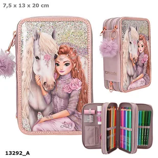 DEPESCHE, piórnik 3-komorowy z wyposażeniem top model viva vilet 13292a - Piórniki - miniaturka - grafika 1