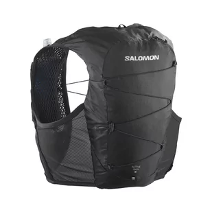 Kamizelka biegowa z dwoma bidonami Salomon Active Skin 8 black - S - Plecaki - miniaturka - grafika 1