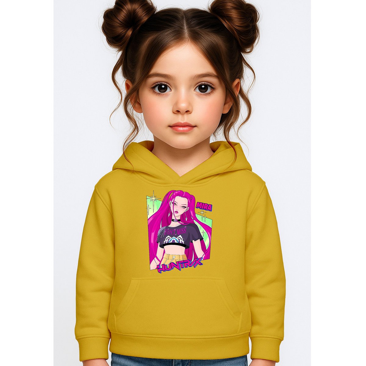 BLUZA DZIECIĘCA HUNTRIX MIRA KPOP 122-128 Z KAPTUREM BAWEŁNIANA JAKOŚĆ