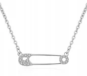 Wisiorki - Naszyjnik wisiorek z Agrafką Agrafka srebrna - miniaturka - grafika 1