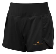 Spodnie sportowe damskie - RONHILL Spodenki biegowe damskie TECH REVIVE SHORT black/spice - miniaturka - grafika 1