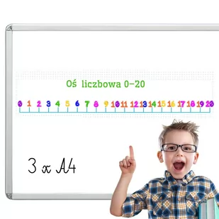 Oś Liczowa Suchościeralna 0-20 Plansze Nauka Liczenia - Mały naukowiec - miniaturka - grafika 1