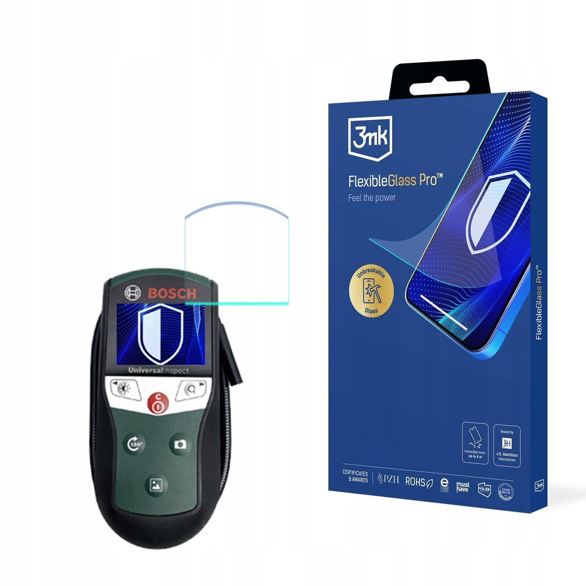 Szkło hybrydowe na ekran do Bosch UniversalInspect - 3mk FlexibleGlass Pro