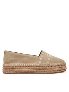 Tommy Hilfiger Espadryle Denim Platform Espadrille FW0FW08543 Beżowy - Espadryle damskie - miniaturka - grafika 1