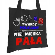 Torby i wózki na zakupy - Torba Bawełniana dla Policjanta Czarna Na Prezent ekologiczna Trwały Nadruk - miniaturka - grafika 1