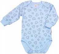 Body dla niemowląt - Body długi rękaw 2 napy MYSZKA BŁĘKIT 104 KLEKLE - miniaturka - grafika 1