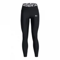 Spodnie sportowe damskie - Damskie legginsy treningowe Under Armour Heatgear Rib Legging - czarne - UNDER ARMOUR - miniaturka - grafika 1