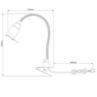 Lampy stojące - Brilliant Lampa stołowa z klipsem Andres elastyczna nikiel - miniaturka - grafika 1