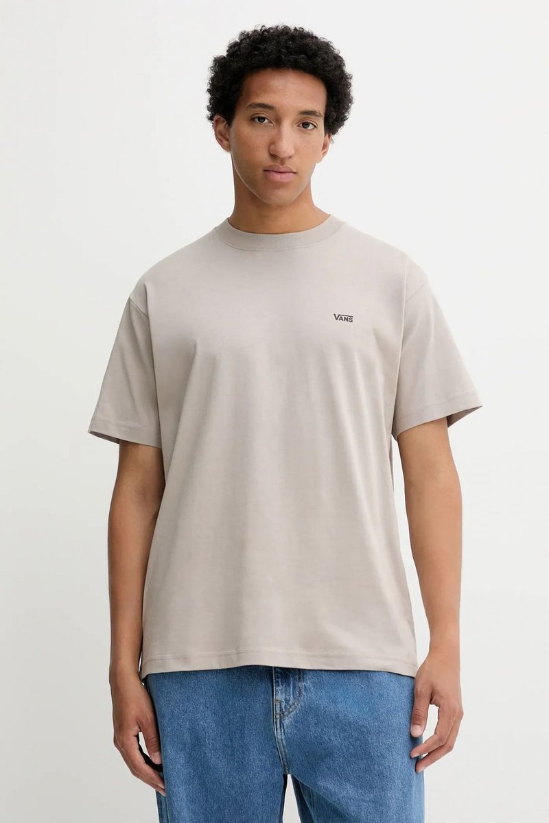 t-shirt uomo vans vn000r9x left chest 7d61 mushroom