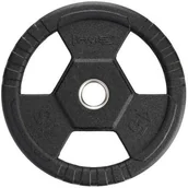 Pozostały sprzęt siłowy - HMS TOH15 CZARNY TALERZ OLIMPIJSKI ŻELIWNY 15 KG - miniaturka - grafika 1