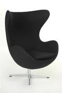 Fotele - D2.Design Fotel Jajo czarny kaszmir 1 Premium 18081 - miniaturka - grafika 1
