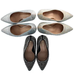 Wieczorowe szpilki z kryształkami - MENBUR 23345 CZARNE - Czółenka - miniaturka - grafika 14