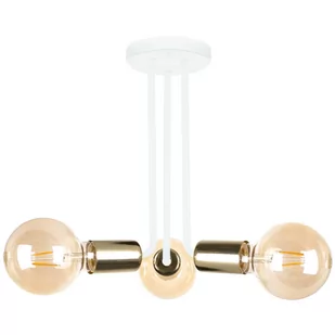 KET Loftowa LAMPA sufitowa metalowa OPRAWA sticks biała złota KET1174 - Lampy sufitowe - miniaturka - grafika 1
