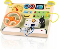 Zabawki interaktywne dla dzieci - Tablica Manipulacyjna Sensoryczna Drewniana Edukacyjna Montessori Układanka - miniaturka - grafika 1