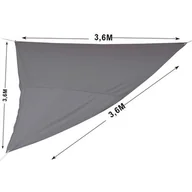 Parasole ogrodowe - Żagiel cieniujący 3,6 x 3,6 x 3,6 m antracyt - miniaturka - grafika 1