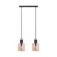 Lampy sufitowe - Alto lampa wisząca 2xE27 czarna/bursztynowa K-5256 - miniaturka - grafika 1
