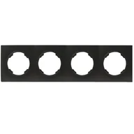 Klawisze i ramki - Ramka poczwórna SOUL czarny DMP SOLID - miniaturka - grafika 1