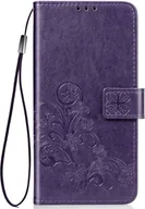 Etui i futerały do telefonów - Etui na telefon komórkowy Pokrowiec ochronny Etui z klapką Uchwyt na kartę Kwiaty, Kolor: fioletowy, Wybierz model: Samsung Galaxy S21 Plus - miniaturka - grafika 1