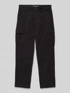 Spodnie i spodenki dla chłopców - Spodnie cargo o kroju regular fit z detalem z logo model ‘RYAN’ - miniaturka - grafika 1