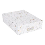 Akcesoria na biurko - Pudełko w biało-złotym kolorze Bigso Box of Sweden Oskar - miniaturka - grafika 1
