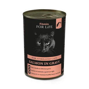 Fitmin For Life Cat Sterilzed Salmon 24x415g 55098-uniw - Mokra karma dla kotów - miniaturka - grafika 1