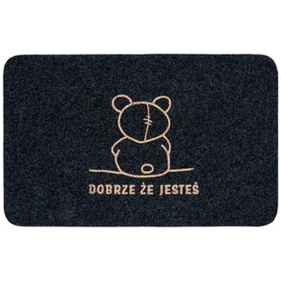 Wycieraczka At Home 40 x 60 cm Dobrze że jesteś antracyt - Wycieraczki - miniaturka - grafika 1