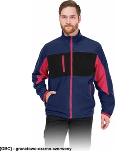 Leber&Hollman LH-FMN-P - bluza polarowa - granatowo-czarno-czerwony 3XL - Bluzy męskie - miniaturka - grafika 1