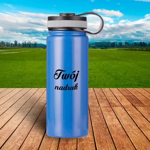 Termos 550 ml z Twoim nadrukiem - niebieski - Termosy - miniaturka - grafika 1