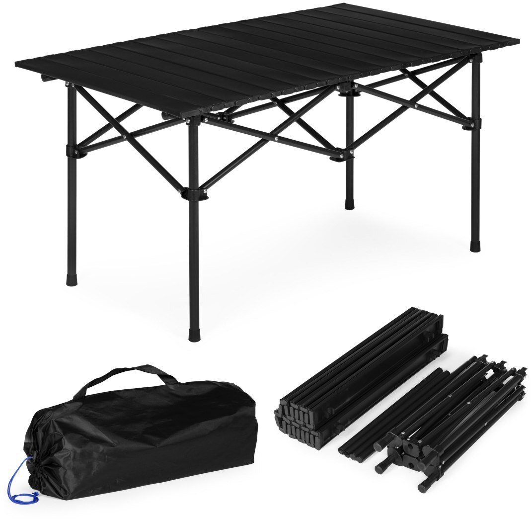 ModernHome Stolik turystyczny składany 95x55 cm kempingowy z torbą czarny MultiGarden EDUKAMP