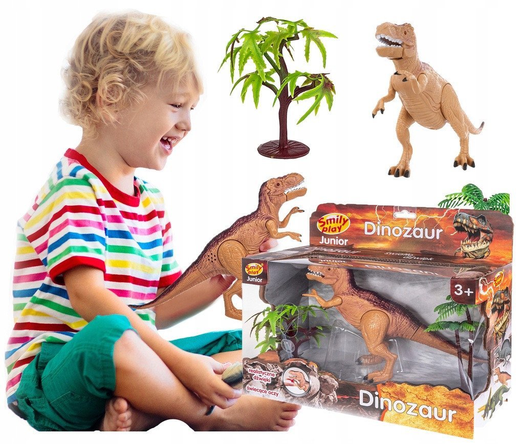 SMILY PLAY Dinozaur świeci ryczy tyranozaurus rex