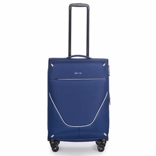 Stratic Strong 4 kółka Walizka M 65 cm navy - Walizki - miniaturka - grafika 1