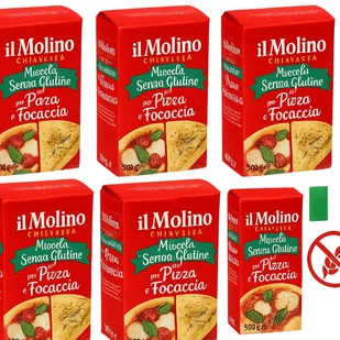 Mieszanka bezglutenowa na pizzę Miscela Senza Glutine per Pizza 500g x6 - il Molino Chiavazza - Zdrowa żywność - miniaturka - grafika 1