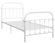 Łóżka - Białe industrialne łóżko metalowe 100x200 cm S4-K68 - miniaturka - grafika 1